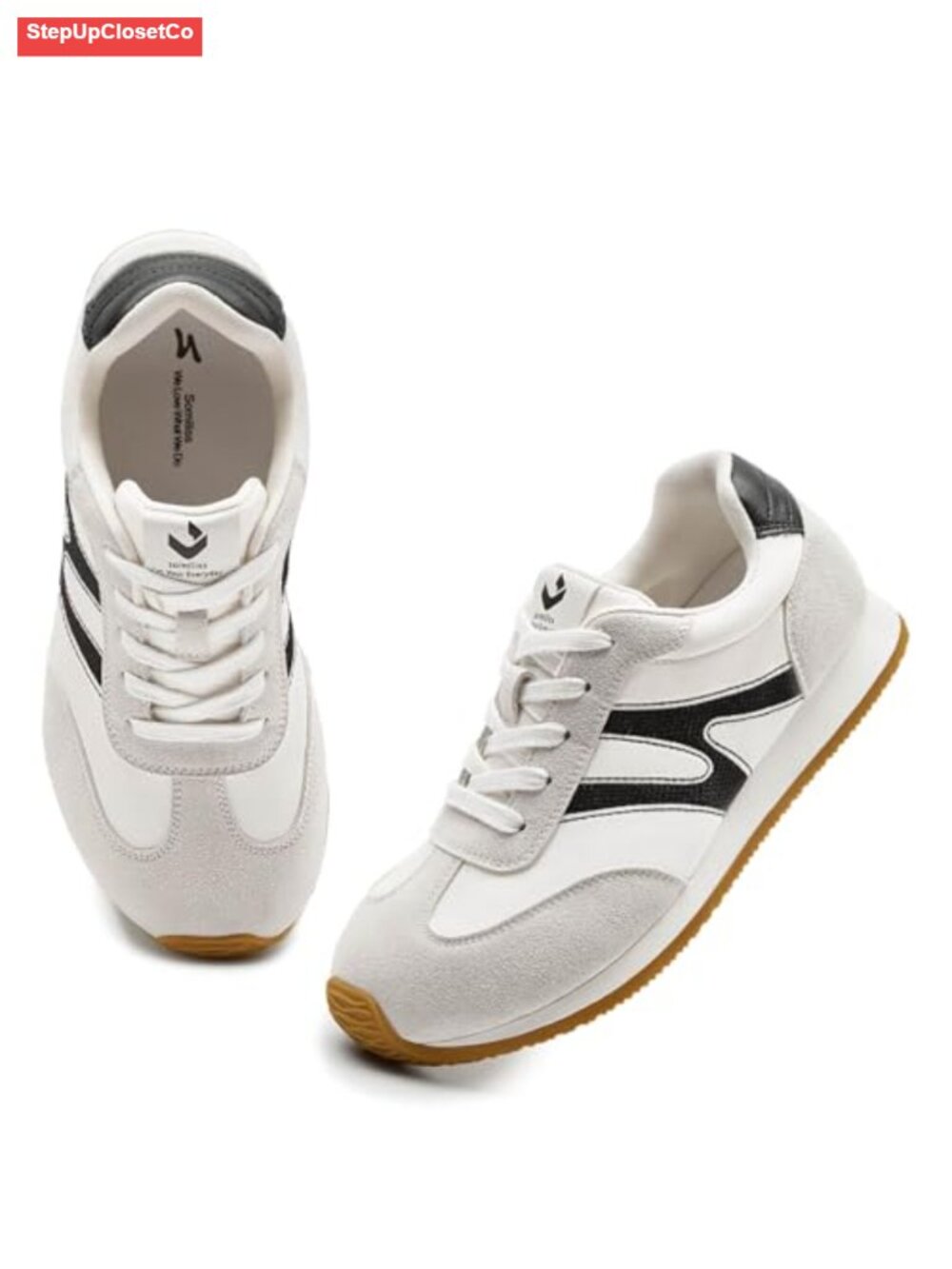Wide Toe Box Low Arch Support Walking Sneakers Suede Patchwork